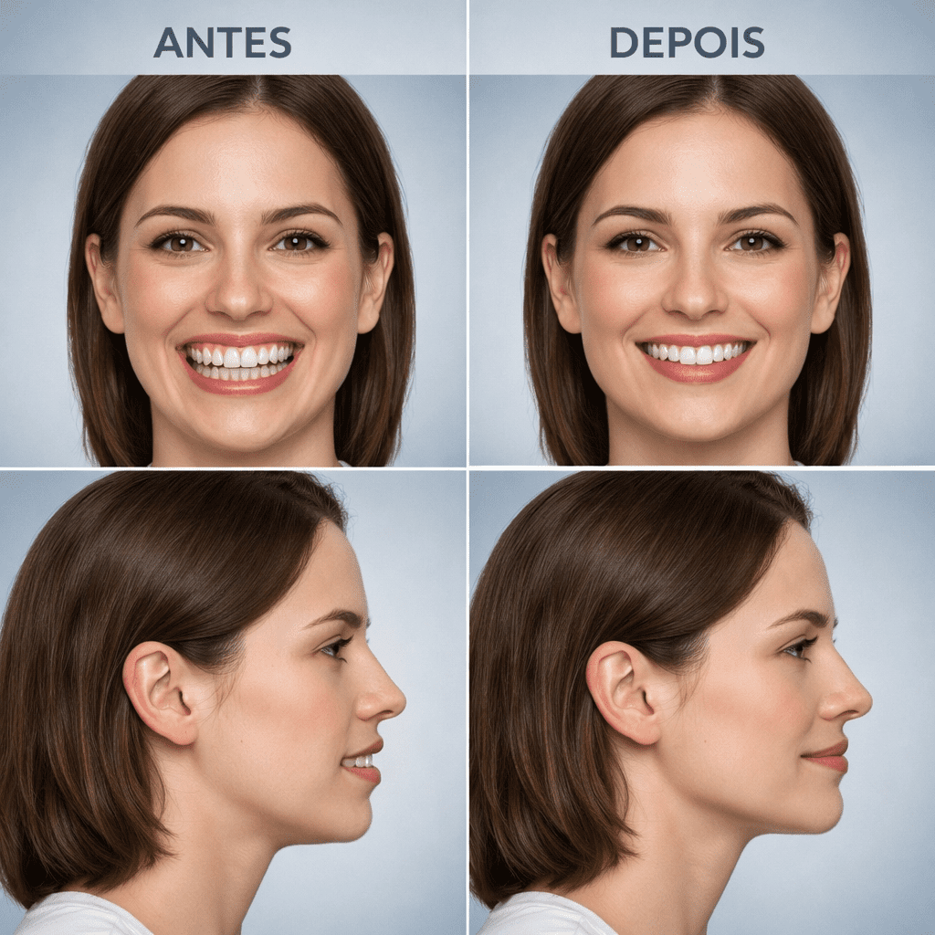 Cirurgia Ortognática. Antes e depois.