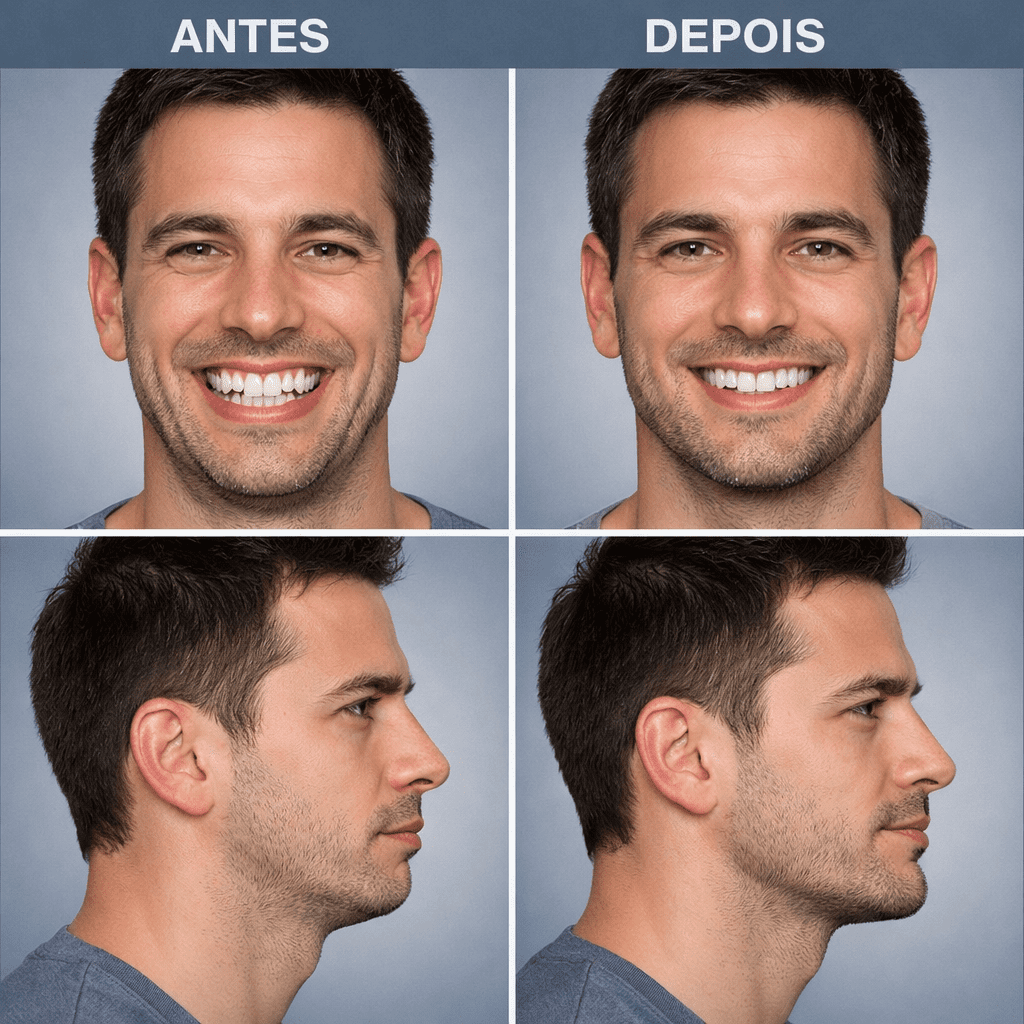 Cirurgia Ortognática. Antes e depois.